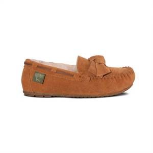 Clarks Women's Brown Moccasins with Bow Detail